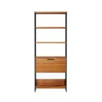 Estante Dijon 1 Pt Freijó E Preta 74 Cm