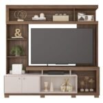 Estante Home Para Tv 55 Polegadas Com 2 Portas Formosa Nogueira San Remo/off White Perfect