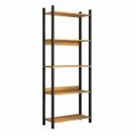 Estante Para Livros Nobre 5 Prateleiras Estilo Industrial Freijóblack - Panorama Móveis