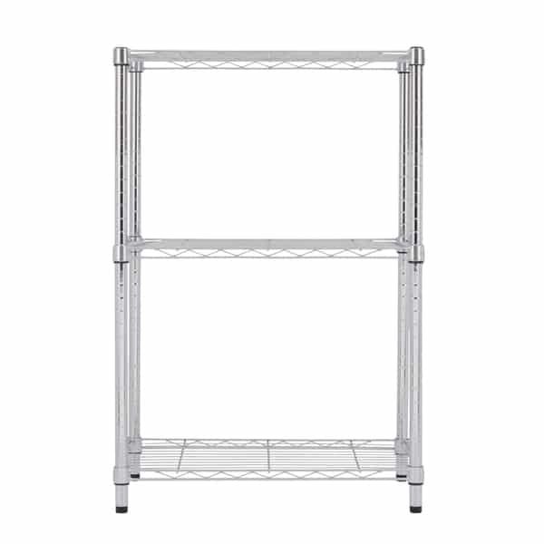 Estante de Metal Aço Cromado com 3 Prateleiras Line Aramada 90x60x35cm 150kg Spaceo Estante de Metal Aço Cromado com 3 Prateleiras Line Aramada 90x60x35cm 150kg Spaceo - Imagem 1