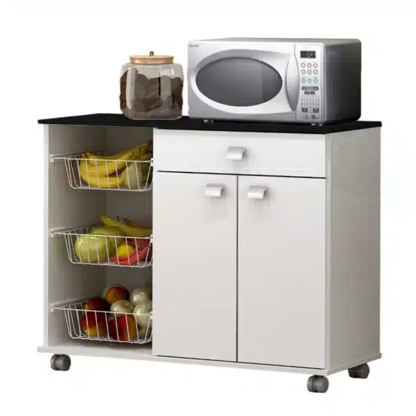 Fruteira Isis Com Rodinhas 2 Portas 1 Gav. Fruteira Isis Com Rodinhas 2 Portas 1 Gav. - Imagem 1