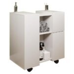 Gabinete Armario Banheiro Pia De Coluna Macau Com Rodízios