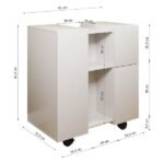 Gabinete Armario Banheiro Pia De Coluna Macau Com Rodízios - Imagem 2