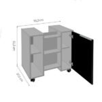 Gabinete De Banheiro Pequin 1 Pt Branco - Imagem 2