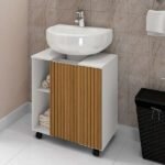 Gabinete De Banheiro Pequin 1 Pt Branco - Imagem 3