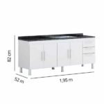 Gabinete De Pia Gemeos 2,00m - Imagem 4