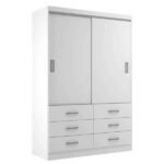 Guarda-roupa Solteiro Veneza 2 Pt 6 Gv Branco