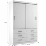 Guarda-roupa Solteiro Veneza 2 Pt 6 Gv Branco - Imagem 2