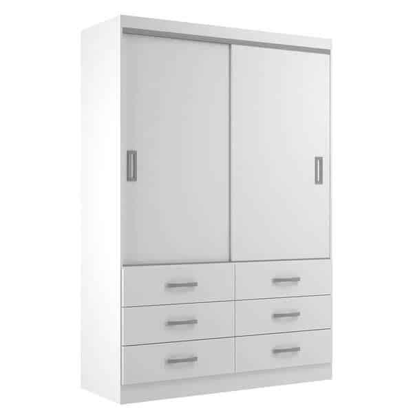 Guarda-roupa Solteiro Veneza 2 Pt 6 Gv Branco Guarda-roupa Solteiro Veneza 2 Pt 6 Gv Branco - Imagem 1