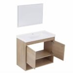 Kit Gabinete para Banheiro com Cuba e Espelho 62,5cm Berlin Sirius Cerocha - Imagem 3