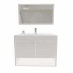 Kit Gabinete para Banheiro com Cuba e Espelho 62,5cm Branco Sirius Cerocha - Imagem 2
