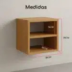 Mesa Cabeceira Criado Suspenso Mudo Mesinha Quarto Sala Retro Industrial Moderna Bide Cama Nicho - Imagem 2