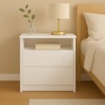 Mesa De Cabeceira 2 Gavetas 1 Nicho Branco