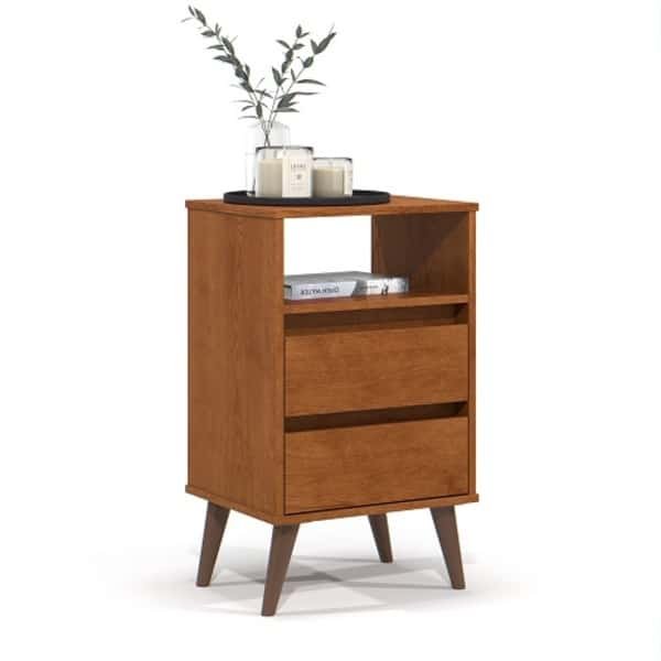 Mesa De Cabeceira Retrô Roma Freijó - Ej Móveis Mesa De Cabeceira Retrô Roma Freijó - Ej Móveis - Imagem 1