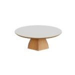 Mesa De Centro Hexagonal 90cm X 90cm X 33cm Freijo Com Off White