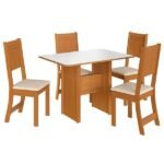 Mesa De Jantar 4 Lugares 10060.1 Freijóoff White - Indékes