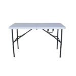 Mesa de Jardim Dobrável 4 Lugares Retangular 74x60x124cm Aço Branco Caxia Plicosa - Imagem 5