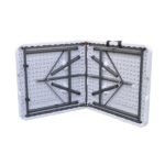 Mesa de Jardim Dobrável 4 Lugares Retangular 74x60x124cm Aço Branco Caxia Plicosa - Imagem 4