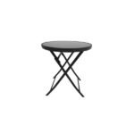 Mesa de Jardim Dobravél Redondo 2 Lugares Aço Pintado 70x60x60cm Cinza Escuro Interlagos Importado - Imagem 3