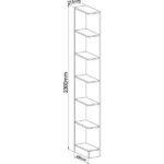 Módulo Cantoneira 6 Prateleiras Requinte+ Macadâmia - Imagem 2