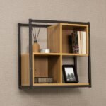 Nicho Industrial de Madeira MDP Freijó 60x60x30cm Quadrado Urbana Multivisão - Imagem 2