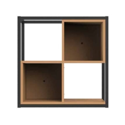 Nicho Industrial de Madeira MDP Freijó 60x60x30cm Quadrado Urbana Multivisão