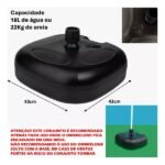 Ombrelone 3 Metros Com Base Preta Manivela Articulado Maresias Para Piscina Cinza - Amz - Imagem 5