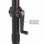 Ombrelone Central 2,31x2,60x2,60m em Aço Cinza Polar Hexagonal Naterial - Imagem 4