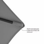 Ombrelone Central 2,31x2,60x2,60m em Aço Cinza Polar Hexagonal Naterial - Imagem 5
