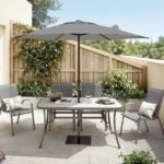 Ombrelone Central 2,31x2,60x2,60m em Aço Cinza Polar Hexagonal Naterial - Imagem 8