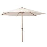 Ombrelone Central 2,31x2,60x2,60m em Aço Taupe Polar Hexagonal Naterial