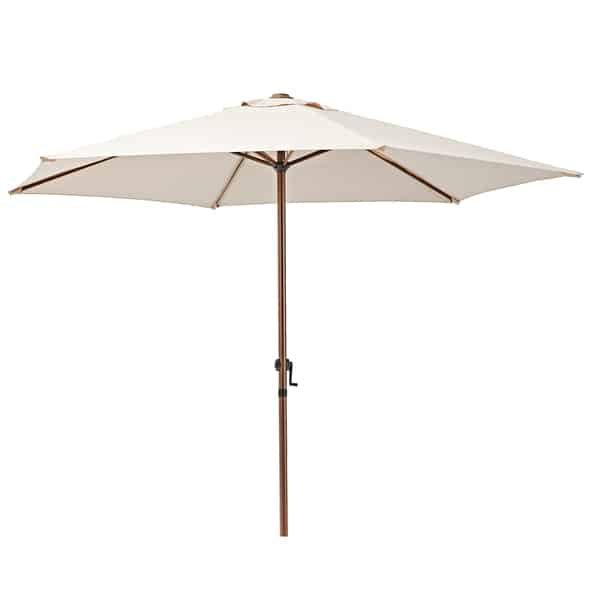 Ombrelone Central 2,31x2,60x2,60m em Aço Taupe Polar Hexagonal Naterial Ombrelone Central 2,31x2,60x2,60m em Aço Taupe Polar Hexagonal Naterial - Imagem 1