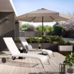 Ombrelone Central 2,47x2,96x2,96m Articulável em Alumínio|Aço Taupe Ávea Naterial - Imagem 8