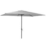 Ombrelone Central 2,55x3,00x1,94m em Aço Cinza Polar Naterial