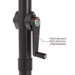 Ombrelone Central 2,55x3,00x1,94m em Aço Cinza Polar Naterial - Imagem 4