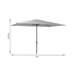 Ombrelone Central 2,55x3,00x1,94m em Aço Cinza Polar Naterial - Imagem 7