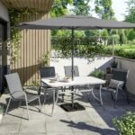 Ombrelone Central 2,55x3,00x1,94m em Aço Cinza Polar Naterial - Imagem 8