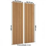 Painel Para Tv 100% Mdf Ripado Decoração Freijó - Panorama Móveis - Imagem 2