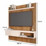 Painel Para Tv Ate 55 Esmeralda Caemmun 1,50 - Imagem 2