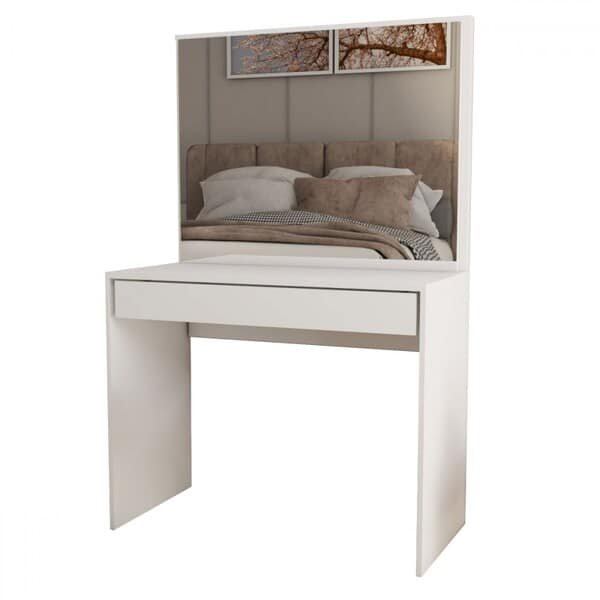 Penteadeira Magnifique 1 Gaveta Com Divisória E Espelho Branco - Panorama Móveis Penteadeira Magnifique 1 Gaveta Com Divisória E Espelho Branco - Panorama Móveis - Imagem 1