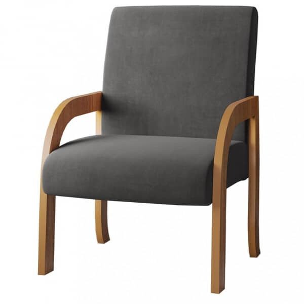 Poltrona 59cm Veludo Ravena Viero Móveis Poltrona 59cm Veludo Ravena Viero Móveis - Imagem 1