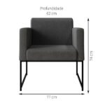 Poltrona Sara Cinza - Imagem 3