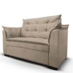 Sofá 2 Lugares Pequeno Confortável 1,40m Marrocos Bellamado Cor:bege