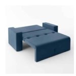 Sofá-cama 2 Lugares Pratik 5000 Mamflex Azul Suede - Imagem 3