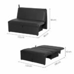 Sofá-cama Casal 2 Lugares Malu Preto - Imagem 2