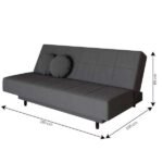 Sofá-cama Casal 3 Lugares Jimmy Suede Grafite - Imagem 3