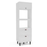 Torre Quente 1 Porta 2 Gavetas 2 Nichos Para Forno Pérola Yescasa Branco