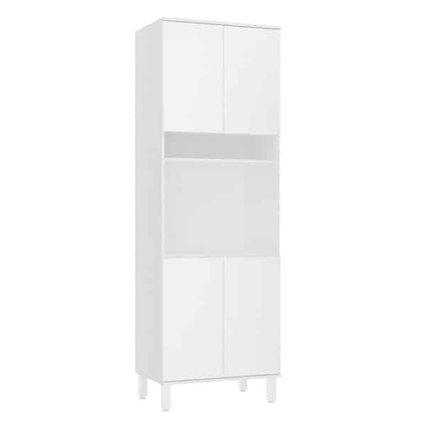 Torre Quente MDP Branco com 4 Portas 70x210x47cm Dora Luciane Torre Quente MDP Branco com 4 Portas 70x210x47cm Dora Luciane - Imagem 1