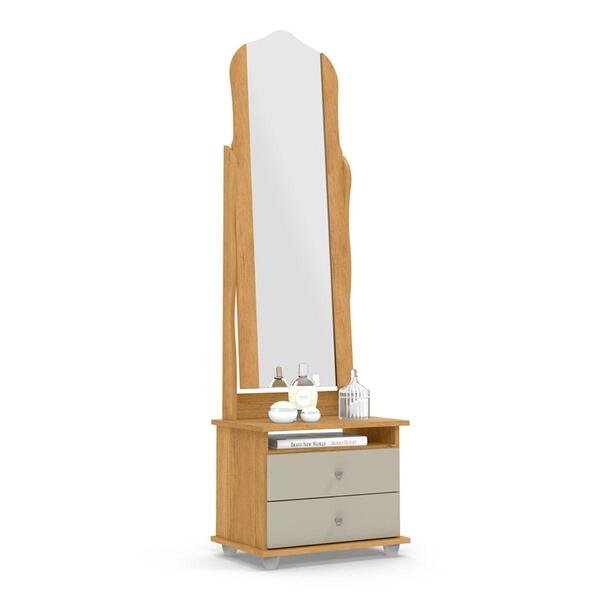 Toucador Espelho Gavetas Estiva Cinamomo Off White Toucador Espelho Gavetas Estiva Cinamomo Off White - Imagem 1