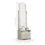 Toucador Espelho Gavetas Estiva Off White - Imagem 3